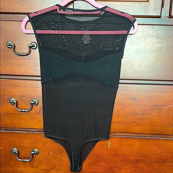 Free People Intimately Black Sheer Bodysuit •Coverage Over Bust M/L New W/O Tags - Picture 1 of 7